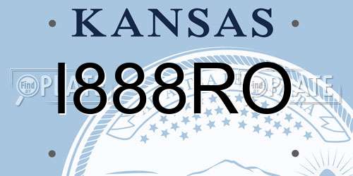 I888RO Kansas License Plate