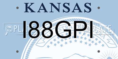I88GPI Kansas License Plate