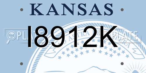 I8912K Kansas License Plate