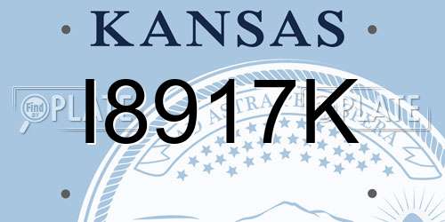 I8917K Kansas License Plate