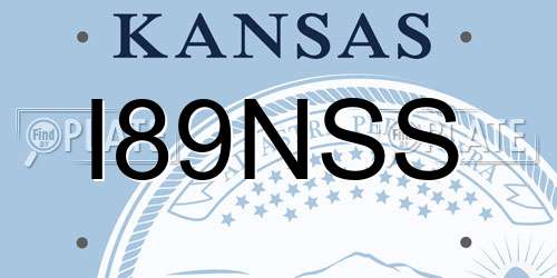 I89NSS Kansas License Plate