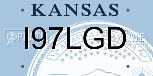 I97LGD Kansas License Plate