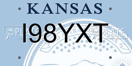 I98YXT Kansas License Plate