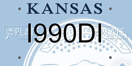 I990DI Kansas License Plate