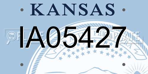 IA05427 Kansas License Plate