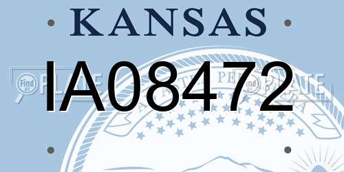 IA08472 Kansas License Plate