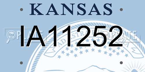 IA11252 Kansas License Plate