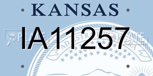 IA11257 Kansas License Plate