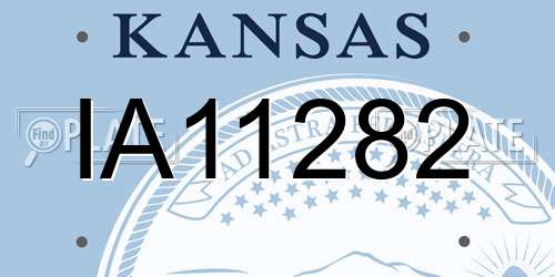 IA11282 Kansas License Plate
