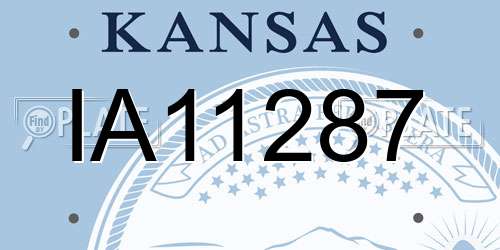 IA11287 Kansas License Plate