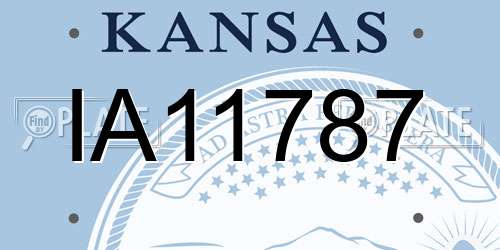 IA11787 Kansas License Plate