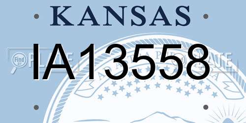 IA13558 Kansas License Plate