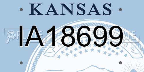 IA18699 Kansas License Plate