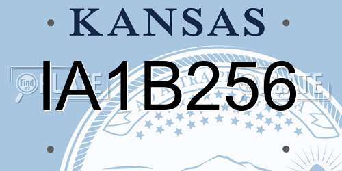 IA1B256 Kansas License Plate