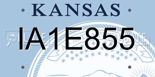 IA1E855 Kansas License Plate