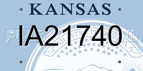 IA21740 Kansas License Plate