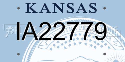 IA22779 Kansas License Plate