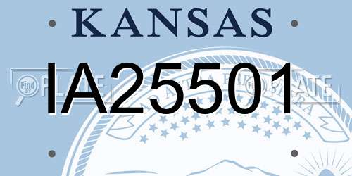 IA25501 Kansas License Plate