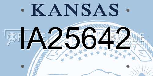 IA25642 Kansas License Plate