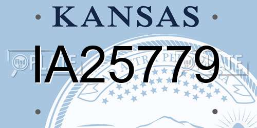 IA25779 Kansas License Plate