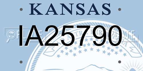 IA25790 Kansas License Plate