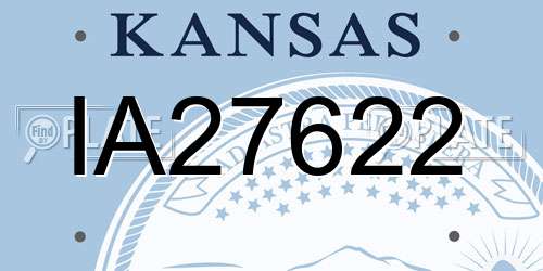 IA27622 Kansas License Plate