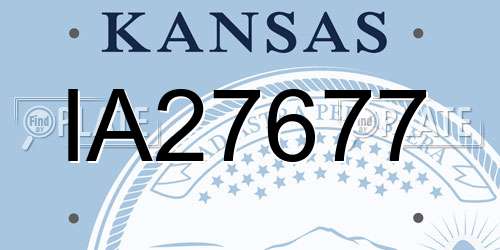 IA27677 Kansas License Plate