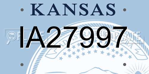 IA27997 Kansas License Plate