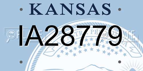IA28779 Kansas License Plate