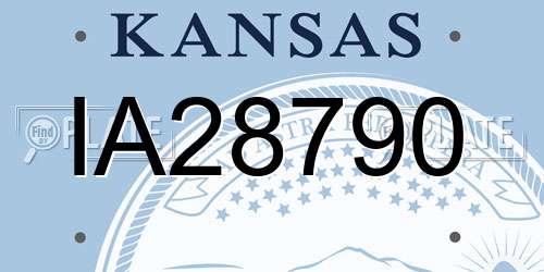IA28790 Kansas License Plate