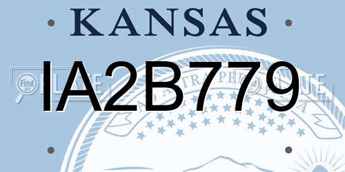 IA2B779 Kansas License Plate