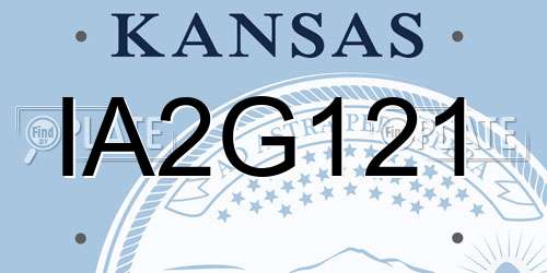 IA2G121 Kansas License Plate