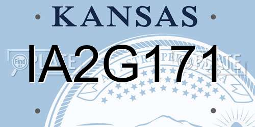 IA2G171 Kansas License Plate