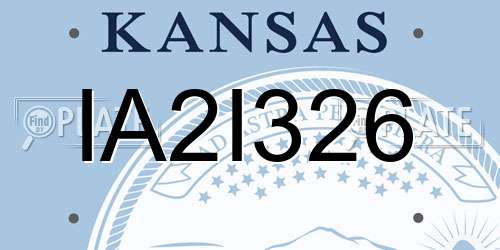 IA2I326 Kansas License Plate