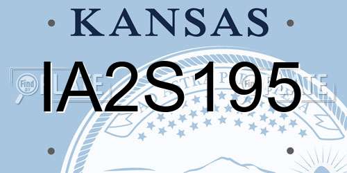 IA2S195 Kansas License Plate