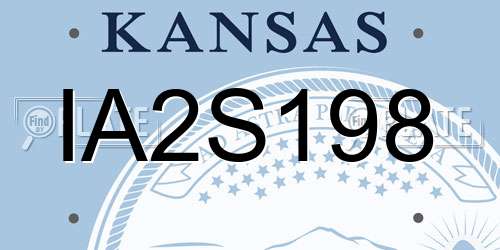 IA2S198 Kansas License Plate