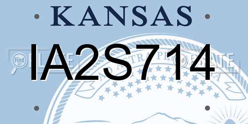 IA2S714 Kansas License Plate