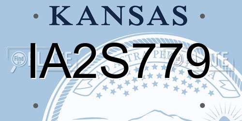 IA2S779 Kansas License Plate