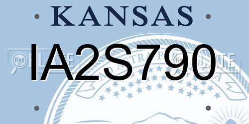 IA2S790 Kansas License Plate