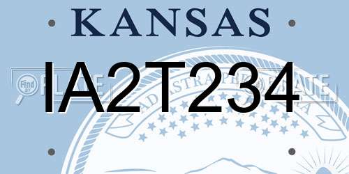 IA2T234 Kansas License Plate