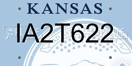 IA2T622 Kansas License Plate