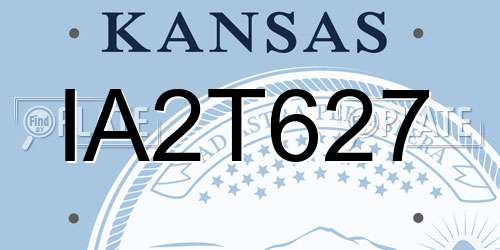 IA2T627 Kansas License Plate