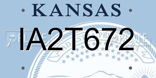 IA2T672 Kansas License Plate