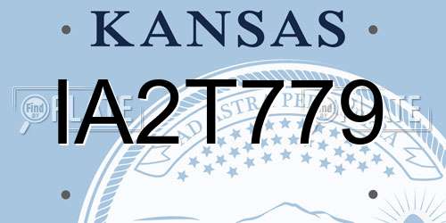 IA2T779 Kansas License Plate