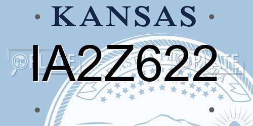 IA2Z622 Kansas License Plate