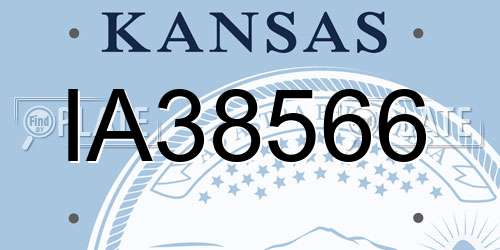 IA38566 Kansas License Plate
