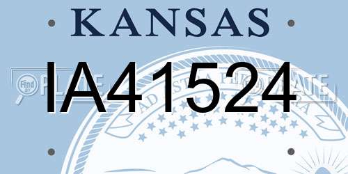 IA41524 Kansas License Plate
