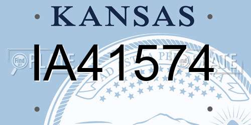 IA41574 Kansas License Plate