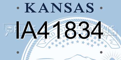 IA41834 Kansas License Plate