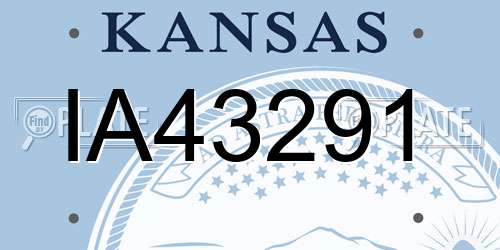 IA43291 Kansas License Plate